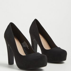 Torrid - Platform Pump - Faux Suede Black (WW)